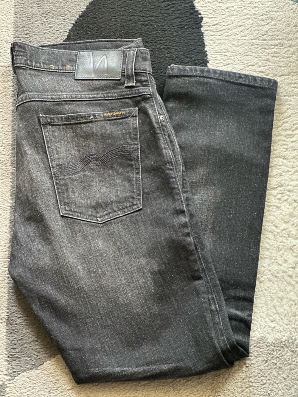 Nudie Jeans Slim Straight Black-Grey Men's Jeans